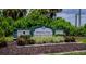 Holiday Park sign marking the entrance to the community at 6642 Acacia Ct, North Port, FL 34287