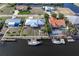 Aerial view of home and property in a waterfront community at 520 Boardman Dr, Punta Gorda, FL 33950