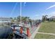 Boat docked at private dock with patio furniture at 520 Boardman Dr, Punta Gorda, FL 33950