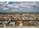 Expansive aerial view of a waterfront community showcasing canals, homes, and lush landscaping at 126 Peckham Sw St, Port Charlotte, FL 33952