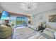 Cozy living room with modern furnishings and a view of the balcony at 1960 Oregon Trl # 2B, Englewood, FL 34224