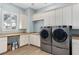 Well-equipped laundry room featuring modern appliances, ample counter space, and custom cabinetry for efficient chores at 27320 Egret Pl, Punta Gorda, FL 33983