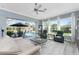 Bright living room with comfortable seating and direct access to an outdoor patio at 1052 Eppinger Dr, Port Charlotte, FL 33953