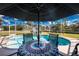Sparkling pool with a screen enclosure and outdoor seating area at 1052 Eppinger Dr, Port Charlotte, FL 33953
