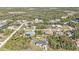 An aerial view captures the property in a wooded neighborhood at 11338 Willmington Blvd, Port Charlotte, FL 33981