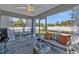Screened-in porch with comfortable seating and serene backyard views at 11338 Willmington Blvd, Port Charlotte, FL 33981