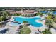 Aerial shot of the community's pool and surrounding amenities at 20272 Lagente, Venice, FL 34293