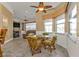 Comfortable living area with a ceiling fan and breakfast nook at 960 Messina Dr, Punta Gorda, FL 33950