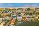 Aerial view of colorful beachfront condo buildings along the Gulf coast at 11723 1St E St, Treasure Island, FL 33706