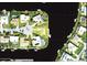 An aerial view showing the location of the real estate property on a waterfront lot at 1200 Winward Ct, Punta Gorda, FL 33950
