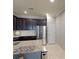 A kitchen features stainless steel appliances and dark cabinets at 2444 Daisy Dr, North Port, FL 34289