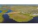 Aerial view of a waterfront property showcasing mature trees and natural beauty at 29175 River Dr, Punta Gorda, FL 33982