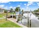 Canal with a private dock and boat lift at 1301 Appian Dr, Punta Gorda, FL 33950