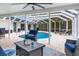 Screened-in pool and lounge area with lots of room for seating at 1301 Appian Dr, Punta Gorda, FL 33950
