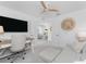 Bedroom featuring a comfortable sofa, stylish desk, and neutral tones for a relaxing ambiance at 14204 Heritage Landing Blvd # 724, Punta Gorda, FL 33955