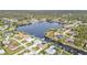 Large community featuring single-story homes near a lake and canals for boating and outdoor recreation at 18536 Alphonse Cir, Port Charlotte, FL 33948