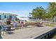 A waterfront home with a spacious patio area perfect for outdoor seating and entertaining at 21184 Edgewater Dr, Port Charlotte, FL 33952