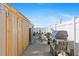 A practical side yard featuring a shed, boat trailer, and grill at 21184 Edgewater Dr, Port Charlotte, FL 33952