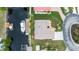 An aerial view shows the home's private boat dock and canal front living at 240 Riviera Ct, Punta Gorda, FL 33950