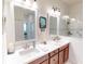 Bathroom featuring double sinks, a large mirror, and bright natural light at 24313 Westgate Blvd, Punta Gorda, FL 33980