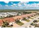 A quaint home with an appealing landscape in a quiet neighborhood is featured in this aerial view at 3748 Albacete Cir # 38, Punta Gorda, FL 33950