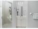 Bathroom featuring a walk in shower, single sink and tile floors at 3748 Albacete Cir # 38, Punta Gorda, FL 33950