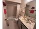 Full bathroom with shower-tub, and a vanity featuring a marble-style countertop at 917 Tropical Nw Ave, Port Charlotte, FL 33948