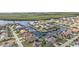 High shot displays a coastal community featuring waterfront homes at 1303 Casey Key Dr, Punta Gorda, FL 33950