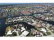Stunning aerial perspective of waterfront community with an extensive canal system at 1407 Waxwing Ct, Punta Gorda, FL 33950