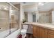 Well-lit bathroom with a glass-enclosed shower, a generous vanity, and a modern toilet at 3959 San Rocco Dr # 612, Punta Gorda, FL 33950