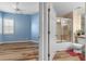 Hallway view showcases smooth transition into bedroom and bath, enhancing flow and accessibility in the home at 3959 San Rocco Dr # 612, Punta Gorda, FL 33950