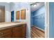 Spacious walk-in closet with wire shelving and a light blue painted wall at 3959 San Rocco Dr # 612, Punta Gorda, FL 33950