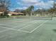 Well-maintained tennis court surrounded by lush greenery and trees at 623 Oak Hill Cir # 28, Sarasota, FL 34232