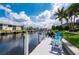 Private dock on a waterfront property, perfect for boating and enjoying the tranquil water views at 1334 Via Milanese, Punta Gorda, FL 33950