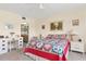 View of the main bedroom, with ensuite bathroom and a writing desk at 1344 Rock Dove Ct # D102, Punta Gorda, FL 33950