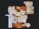 Detailed floor plan showcasing the home's layout, including bedrooms, living spaces, lanai and garages at 399 Bal Harbor Blvd, Punta Gorda, FL 33950