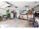 This spacious garage includes work bench, overhead storage, and plenty of room for tools at 611 Bal Harbor Blvd, Punta Gorda, FL 33950