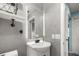 Bathroom features a sleek vanity with a modern sink and countertop at 3265 Sunrise Trl, Port Charlotte, FL 33952