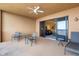 Enjoy the spacious lanai with seating and sliding glass doors to the living room at 85 Vivante Blvd # 8542, Punta Gorda, FL 33950