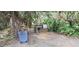 Backyard featuring a brick outdoor grill and refuse can among trees and foliage at 1055 & 1075 Yorkshire St St, Port Charlotte, FL 33952