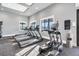 Modern gym equipped with multiple treadmills and elliptical machines for cardio workouts at 14724 Cherry Blossom Way, Punta Gorda, FL 33955