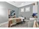 Relaxing spa room with massage table, calming decor, and natural light, creating a tranquil environment at 14724 Cherry Blossom Way, Punta Gorda, FL 33955