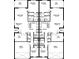 Layout of paired villas showing a large open floor plan with two bedrooms, kitchen, dining room, and a lanai at 16408 Bridle Ridge St, Port Charlotte, FL 33953