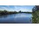 Scenic water view with lush green vegetation under a clear blue sky, enhancing the property's tranquil outdoor appeal at 30035 Alder Rd, Punta Gorda, FL 33982