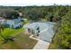 Aerial view showcasing a charming home with a well-maintained roof and spacious yard at 3213 Belleville Ter, North Port, FL 34286