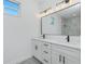 This bathroom features double sinks with modern finishes and plenty of counter space at 4818 Kiska Rd, North Port, FL 34288