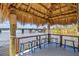 Water view from a charming tiki bar with seating at 9149 Lane Ct, Port Charlotte, FL 33981