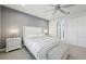 Comfortable bedroom featuring contemporary furnishings, soft lighting, and a spacious layout at 10112 Canaveral Cir, Sarasota, FL 34241