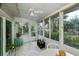 Bright sunroom with panoramic views of the lush exterior landscape at 1355 Red Oak Ln, Port Charlotte, FL 33948