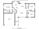 Detailed floor plan of a single-story home with dimensions, including a primary bedroom, kitchen, living room, and garage at 1702 Rice Ter, North Port, FL 34286